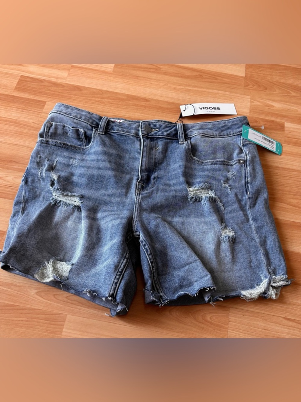 Vigoss‎ Distressed Denim Shorts